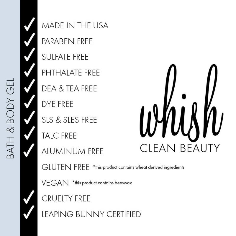 Whish Beauty Bath & Body Gel - Moisturizing Body Wash for Women - Gentle On Sensitive Skin - Shower Gel infused with Shea Butter & Aloe - Sulfate & Paraben Free - Lemongrass - 13 fl oz - Image 3